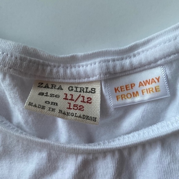 Zara mermaid tie front short sleeve top 11/12 - Picture 5 of 7